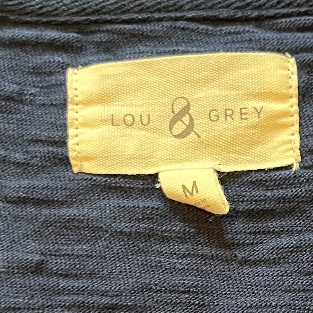 Lou & Grey short sleeve striped shirt dress size M - Picture 7 of 8